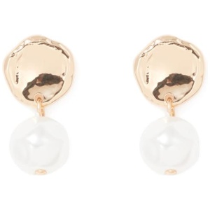 Forever New Women's Yolanda Organic Pearl Drop Earring in Pearl/Gold