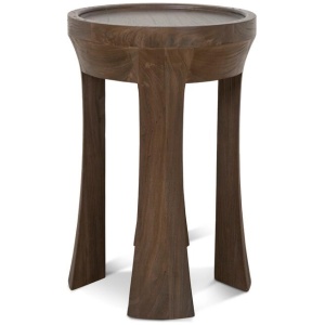 Frodo 34.5cm Round Side Table - Walnut by Interior Secrets - AfterPay Available