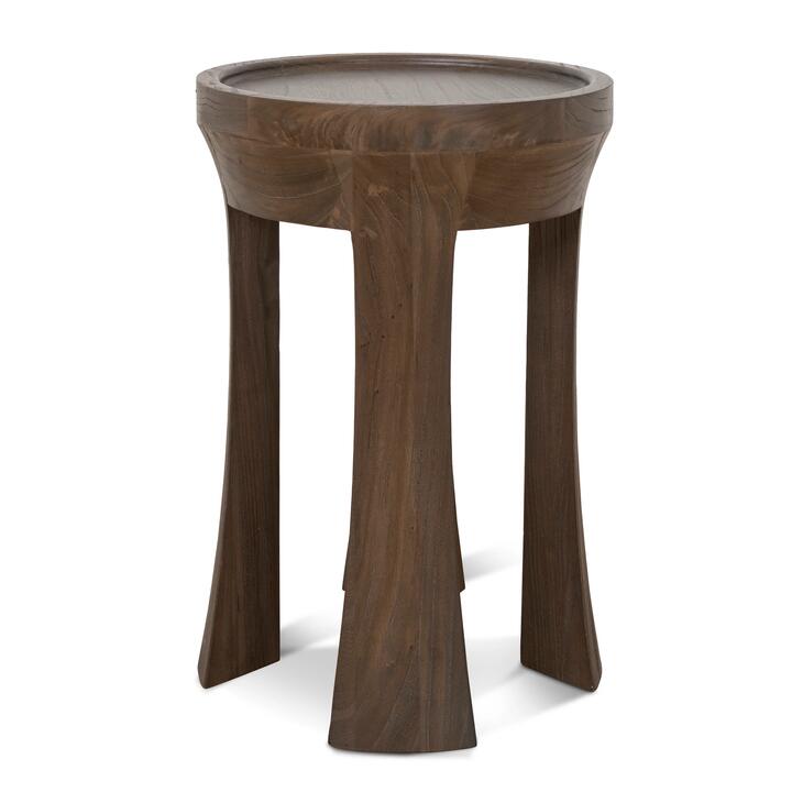 Frodo 34.5cm Round Side Table - Walnut by Interior Secrets - AfterPay Available