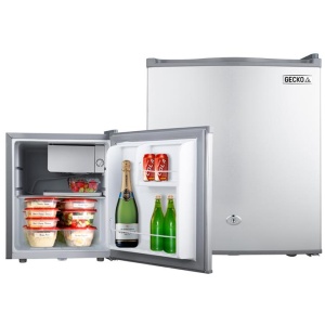 GECKO 57L Portable Camping Bar Fridge with Freezer 12V/24V, Silver