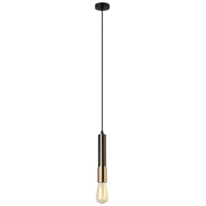GOLDA Pendant Lamp Light Interior ES Matte Black Vertical Brass Plate Tube OD50mm