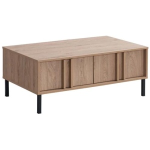 Gaea Rectangular Tea Coffee Table 2-Drawers Oak