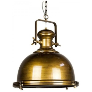 Gandara Classic Pendant Light Lamp industrial Bell Shape Chain Cord 120cm - Antique Brass