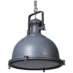 Gandara Classic Pendant Light Lamp industrial Bell Shape Chain Cord 120cm - Cement