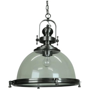 Gandara Classic Pendant Light Lamp industrial Bell Shape Chain Cord- Antique Silver