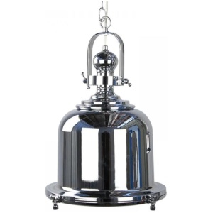 Gandara Classic Pendant Light Lamp industrial Bell Shape Chain Cord- Chrome