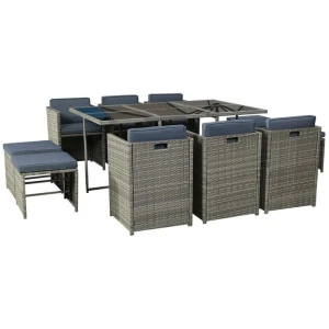 Gardeon 11 PCS Outdoor Dining Set Table Chairs Patio Lounge Setting Furniture