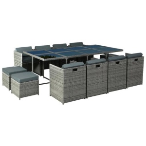 Gardeon 13 PCS Outdoor Dining Set Table Chairs Patio Lounge Setting Furniture