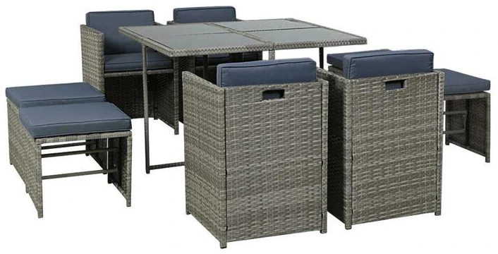 Gardeon 9 PCS Outdoor Dining Set Table Chairs Patio Lounge Setting Furniture