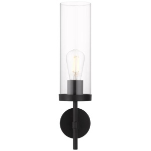 Garot Modern Wall Lamp Light Glass Metal Clear Black