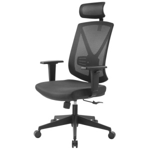 Garrison Mesh Ergonomic Office Chair with Headrest - Black by Interior Secrets - AfterPay Available
