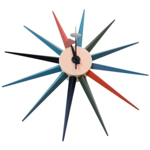 George Nelson Replica Sunburst Wall Clock - Multi Colour