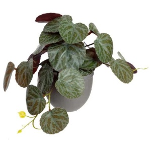 Gerainium Bush Artificial Faux Plant Decorative 17cm In Pot