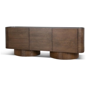 Gidon 2.2m Buffet Unit - Caramel Oak by Interior Secrets - AfterPay Available