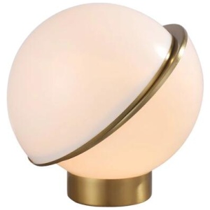 Gigi Modern Futuristic Cylindrical Table Lamp Light Gold White