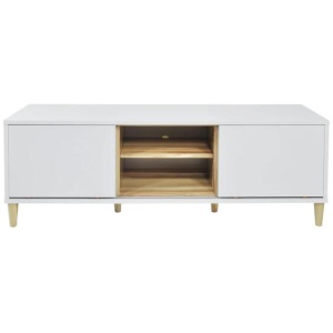 Gina Modern TV Stand Cabinet Entertainment Unit - 1.5m - High Gloss White