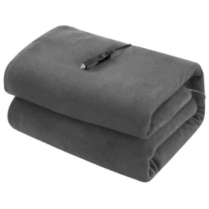 Giselle Electric Heated Blanket Car Throw Rug Grey