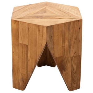 GoldLeaf Elm Side Table - Natural by Interior Secrets - AfterPay Available