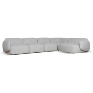 Gosling Right Chaise Modular Sofa - Cloud Grey by Interior Secrets - AfterPay Available