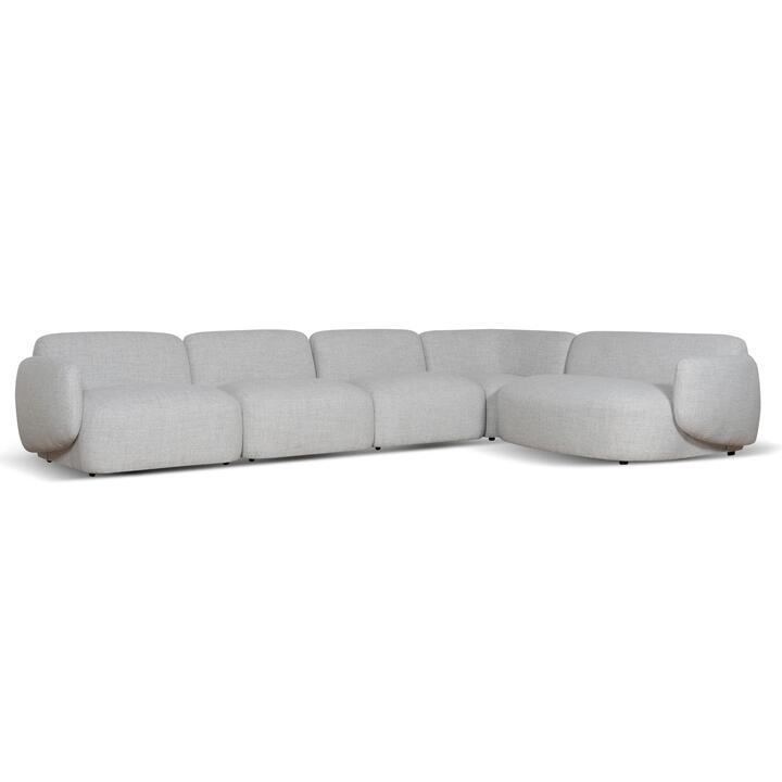 Gosling Right Chaise Modular Sofa - Cloud Grey by Interior Secrets - AfterPay Available