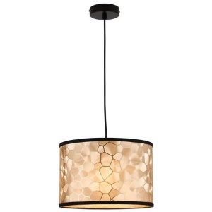 Gracen Moden Elegant PVC Shade Hanging Pendant Light Lamp Black/Trim Gold