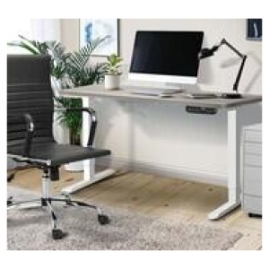 Gracia 140Cm White & Grey Electric Standing Desk Grey