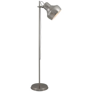 Grande Industrial Standing Floor Lamp Light Metal Nickel Anodised