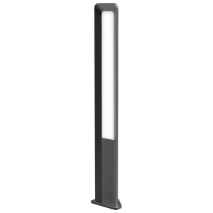 HATHOR Garden Bollard Light 13W Rectangular Dark Grey 3000K IP54 H800mm 242.19LM