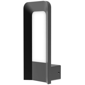 HATHOR Wall Light Surface Mounted 9W Rectangular Dark Grey 3000K IP54 Opal Diffuser 175.58LM