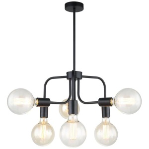 HEXA Pendant Lamp Light Interior ES x 6 Matte Black with 6 Arms OD420mm