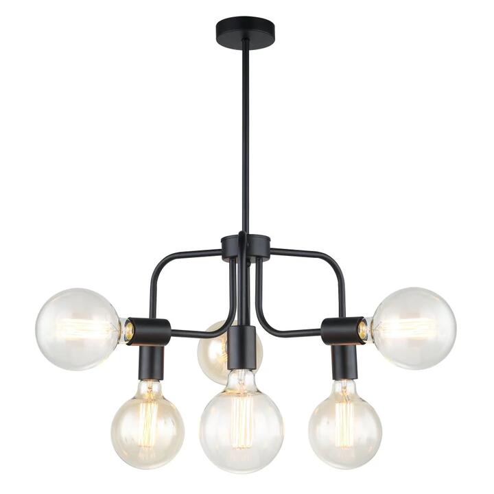 HEXA Pendant Lamp Light Interior ES x 6 Matte Black with 6 Arms OD420mm