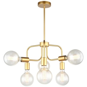 HEXA Pendant Lamp Light Interior ES x 6 Matte Gold with 6 Arms OD420mm