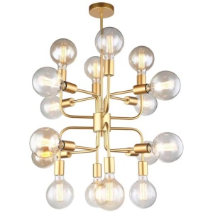 HEXADE Pendant Lamp Light Interior ESx16 Matte Gold 8 x C Arms OD505mm