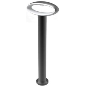 HORUS Garden Bollard Light 9W Oval (Open) Matte Black 3000K IP54 H500mm 350LM