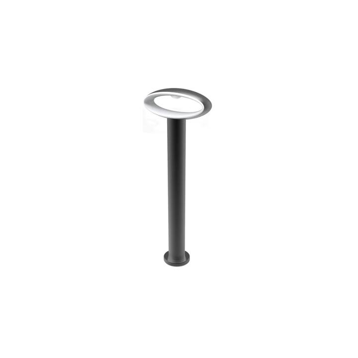 HORUS Garden Bollard Light 9W Oval (Open) Matte Black 3000K IP54 H500mm 350LM