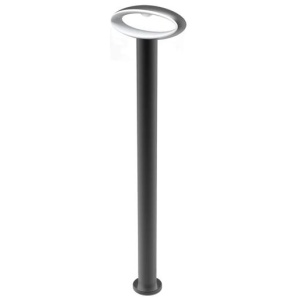 HORUS Garden Bollard Light 9W Oval (Open) Matte Black 3000K IP54 H800mm 355LM