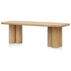Hallie 2.4m Elm Dining Table - Light Natural by Interior Secrets - AfterPay Available