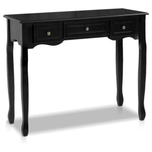 Hallway Console Table Hall Side Dressing Entry Display 3 Drawers Black