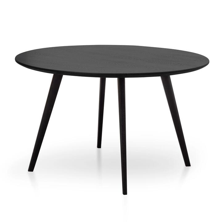 Halo 1.2m Wooden Round Dining Table - Full Black by Interior Secrets - AfterPay Available