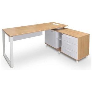 Halo 180cm Executive Office Desk With Right Return - Natural by Interior Secrets - AfterPay Available