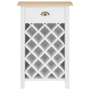 Hampton Wine Rack - White/Natural