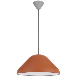 Hanami Modern Pendant Hanging Lamp Light Metal Plastic Orange Grey Satin