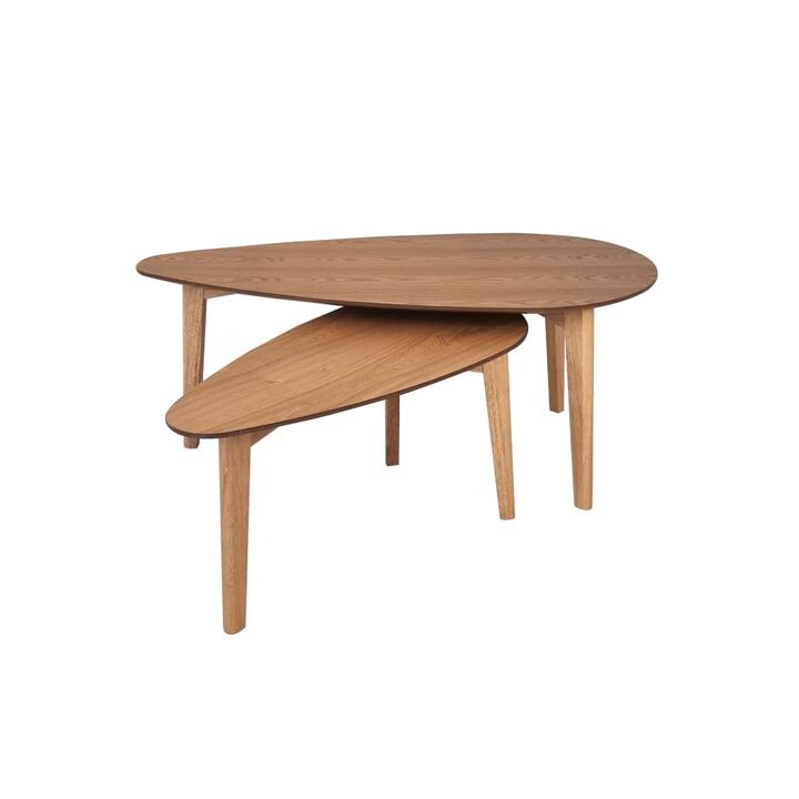 Hanson Nesting Set of 2 Living Room Coffee Table - Natural