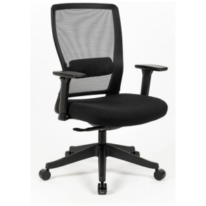 Hardy Medium Mesh Back Fabric Seat Working Computer Office Chair Black