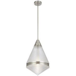Harnon Modern Pendant Hanging Lamp Light Metal Glass Nickel Matte