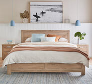 Havana King Oak Bed Frame Neutral