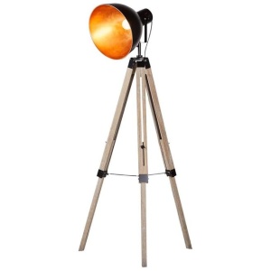 Havana Retro Large Tripod Floor Lamp Industrial Modern Adjustable Wood Frame Light
