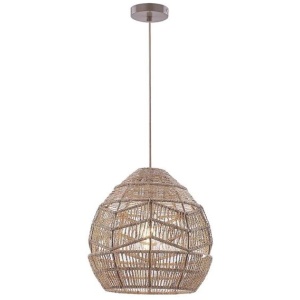 Hayes Modern Elegant Pendant Lamp Ceiling Light - Natural Hemp
