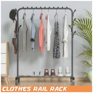 Heavy Duty Clothes Rail Rack Hanging Garment Display Stand Shoe Storage Shelf AU