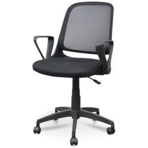 Heston Fabric Office Chair - Full Black by Interior Secrets - AfterPay Available